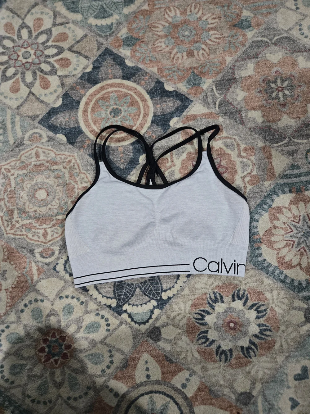 Calvin Klein Women’s Small Light Gray Performance Sports Bralette - Picture 5 of 6